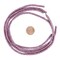 The Bead Chest Purple White Heart Beads 4mm Ghana African Round Glass 25 Inch Strand Handmade
